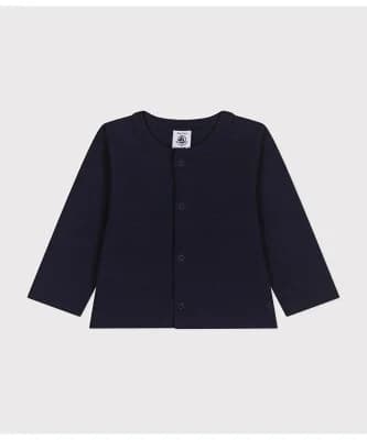 PETIT BATEAU 1x1コットンカーディガン