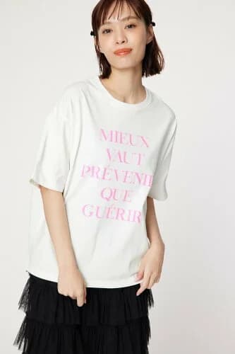 RODEO CROWNS WIDE BOWL G/O NEON TEXT Tシャツ