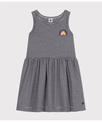 PETIT BATEAU ミラレ袖なしワンピース