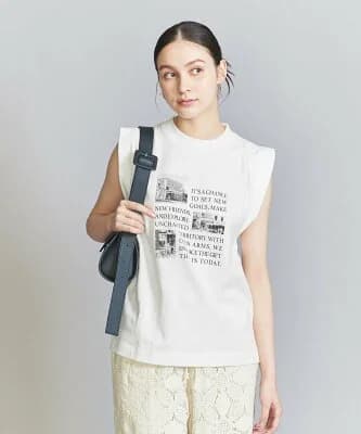 BEAUTY&YOUTH UNITED ARROWS 【別注】＜+81BRANCA＞ロールアップ フォトTシャツ