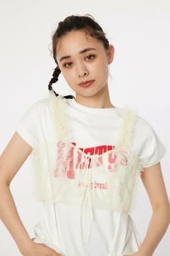 RODEO CROWNS WIDE BOWL frill チュールビスチェ