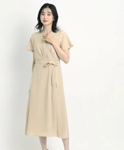COUP DE CHANCE 【洗える/日本製/清涼感】夏におすすめ!女性らしいカシュクール風デザインワンピース
