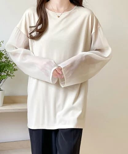 BANNER SELECT 袖シアードッキングカットソー