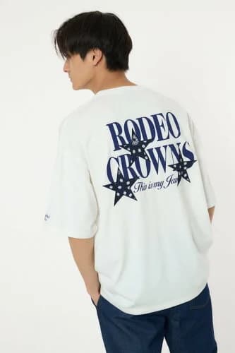 RODEO CROWNS WIDE BOWL バンダナスターアップリケ Tシャツ