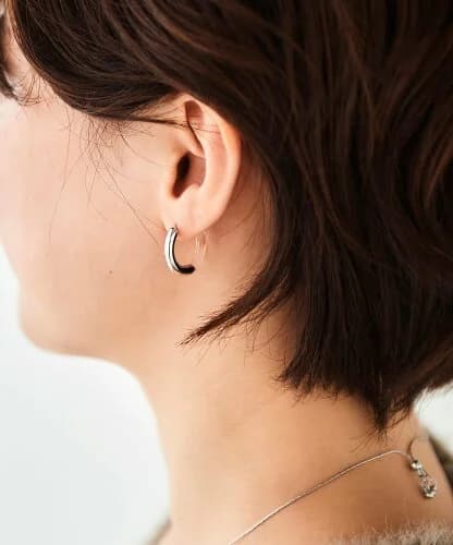 le.coeur blanc クリア×フープピアス