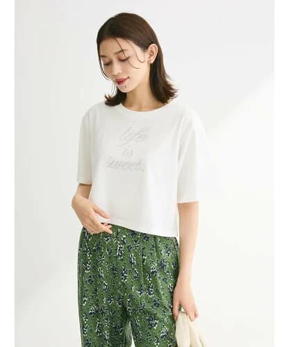Green Parks ・swing by ラインストーンロゴショートTEE