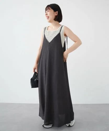 Green Parks BESTPRICE 表面感カットキャミワンピース