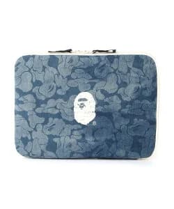 A BATHING APE SOLID CAMO DENIM TECH CASE