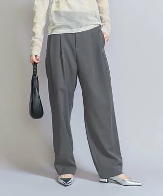 BEAUTY&YOUTH UNITED ARROWS カルゼ バックゴム テーパード パンツ