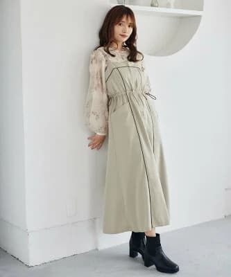 mysty woman パイピングコードキャミワンピース