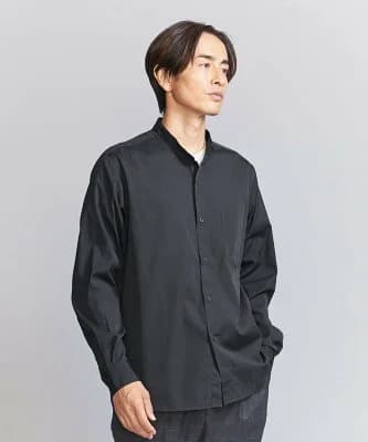 BEAUTY&YOUTH UNITED ARROWS 70/2 ブロード バンドカラー リラックスレギュラー シャツ