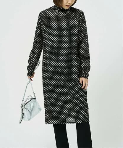 Spick & Span ドットタートルネックワンピース