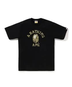 A BATHING APE BITMAP COLLEGE TEE