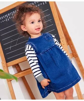 PETIT BATEAU デニムジャンパースカート