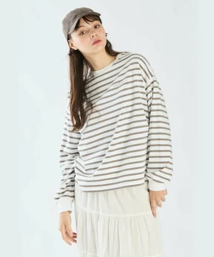 To b. by agnes b. WEB限定 WW59 PULLOVER ボーダーロングスリーブプルオーバー