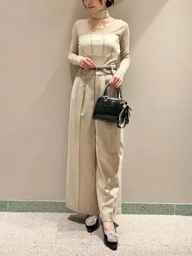 SNIDEL ワイドタックパンツ