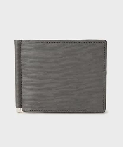 TAKEO KIKUCHI 【NEW レザーリップルシリーズ】マネークリップ付 サプレス ウォレット
