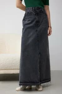 AZUL DENIM オーバーラップロングスカート