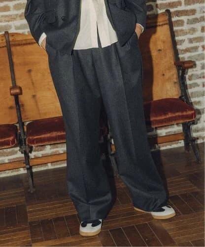 JOURNAL STANDARD W/CA サキソニー オッド 2タックワイドパンツ