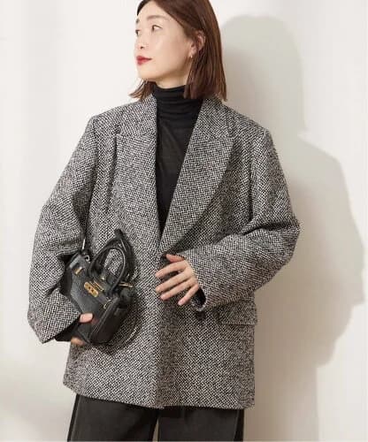 JOURNAL STANDARD L'ESSAGE CANGIOLI/ヘリンボーンジャケットコート