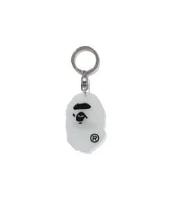 A BATHING APE GLOW IN THE DARK APE HEAD KEY CHAIN