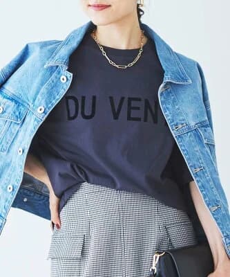le.coeur blanc DU VENT フロッキーロゴTシャツ