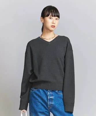 BEAUTY&YOUTH UNITED ARROWS ソフトコットン Vネック スムース ニットプルオーバー -ウォッシャブル-