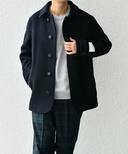 SHIPS any: PURE WOOL MELTON シングル Pコート◆