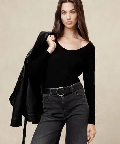 BANANA REPUBLIC FACTORY STORE メリノウール スクープバック セーター