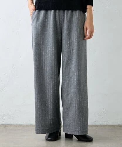 BEARDSLEY カスレストライプウエストリブパンツ