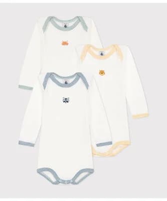 PETIT BATEAU 長袖ボディ3枚組