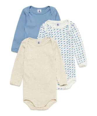 PETIT BATEAU 長袖ボディ3枚組