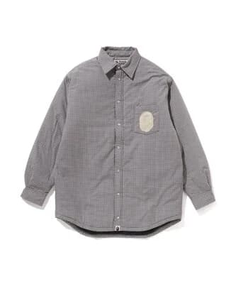 A BATHING APE CHECK PADDED SHIRT JACKET