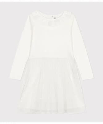 PETIT BATEAU 長袖チュールワンピース