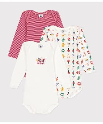 PETIT BATEAU 長袖ボディ3枚組