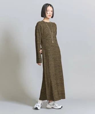 BEAUTY&YOUTH UNITED ARROWS リブニット フレア ワンピース