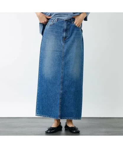 【woadblue /ウォードブルー】I LINE DENIM SKIRT