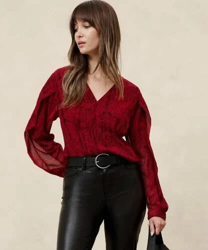 (W)BANANA REPUBLIC FACTORY STORE　　ドレープスリーブトップス