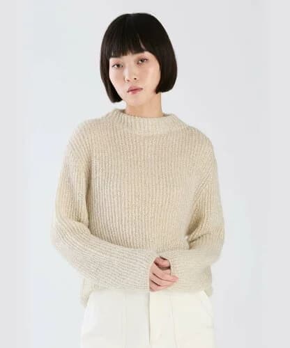 To b. by agnes b. WW89 PULLOVER ラメモヘアプルオーバー