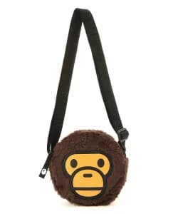 A BATHING APE BABY MILO BOA SHOULDER BAG