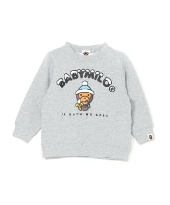 A BATHING APE BABY MILO CREWNECK SWEATSHIRT