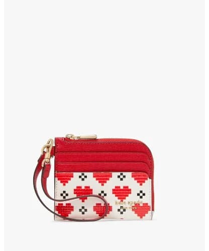 kate spade new york デヴィン ピクセル ハート コイン カード ケース リスレット