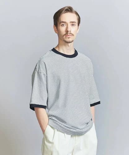 BEAUTY&YOUTH UNITED ARROWS ミジンボーダー リンガー Tシャツ