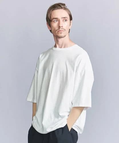 BEAUTY&YOUTH UNITED ARROWS スクラッチスラブ クルーネック Tシャツ