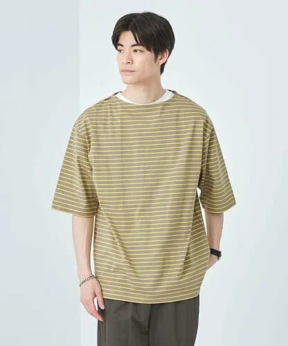 UNITED ARROWS green label relaxing SUVIN バスクボーダー Tシャツ