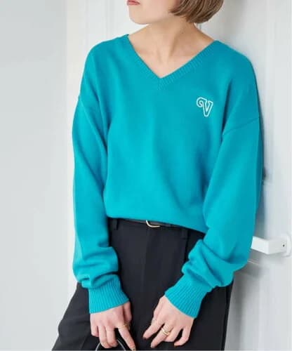 Spick & Span ロゴVネックセーター