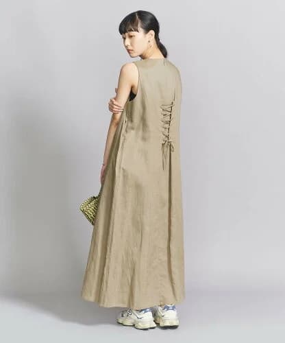 UNITED ARROWS レースアップ フレア ワンピース