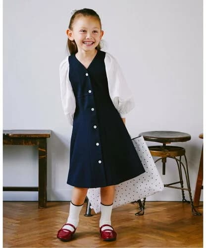 IENA ENFANT 《予約》&NAVY コラボワンピース(100cm-130cm)