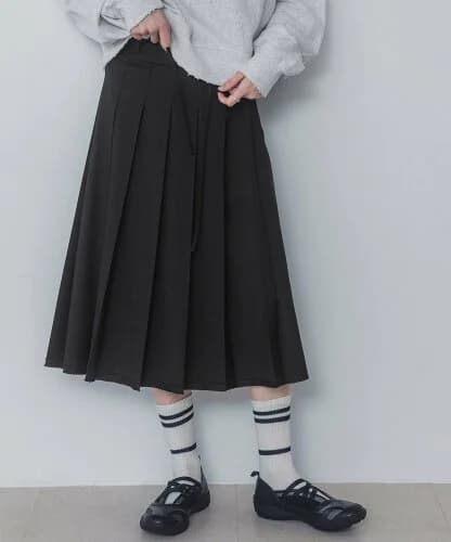 JEANASIS カットオフプリーツミモレスカート