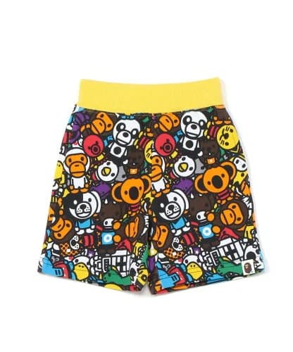 A BATHING APE MILO ALL SAFARI SWEAT SHORTS